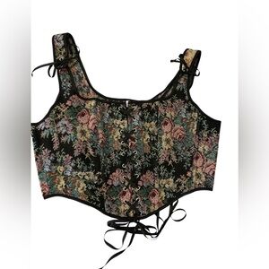 Amazon Black Floral Lace Corset